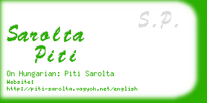 sarolta piti business card